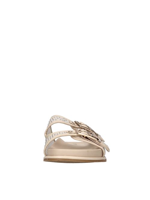 Mules in ecopelle, rete in tessuto e strass PATRIZIA PEPE | PPJ339 RETE STRASBEIGE